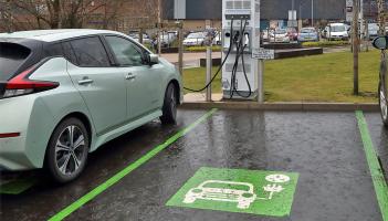 Electric vehicle charging hub Credit- Walter Baxter