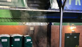 An image of the fire posted to a Argyle Facebook group Image credit- Owen Jackman