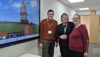 Blue Project team (left to right) Dr Adam Hart, University of Salford, Dr Tracy Hayes, Plymouth Marjon University, Rachel Dawe, Plymouth City Council (Image- PMU)