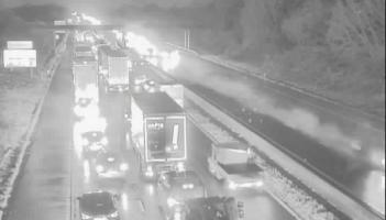 Flooding causes chaos and delays on the M5 motorway