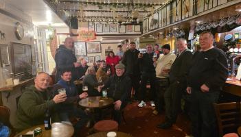 A group photo of patrons of the Horse and Groom in Bittaford on Tuesday evening (Image- Dawn-Marie Michelin)