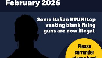 Firearms owners urged to hand in newly banned blank-firing guns during February amnesty