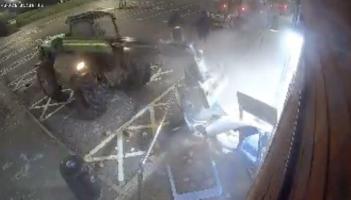 CCTV footage shows suspects arriving in stolen vehicles before ramming the store and fleeing the Plympton area (Credit- D&C Police)