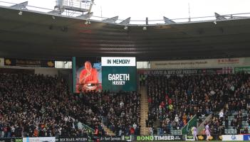 Tributes to Argyle fan Gareth Hussey. Pic from PPAUK