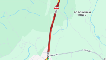 LIVE: A386 closed in both directions after vehicle flips near Dartmoor Diner