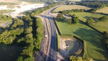 Aerial view of the A382 near Newton Abbot (Image courtesy: Devon County Council)