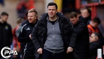Gary Caldwell at last Saturday's game against Northampton, his last for the club (Image- PPAUK)