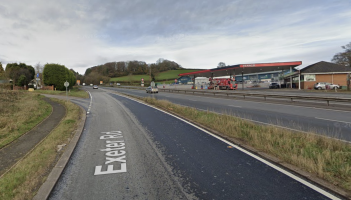 Motorists travelling north on the A38 in Devon are facing significant congestion (Image- Google Maps)