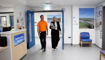 Paul "Robbie" Roberts and Sharon Clough, Hospital Environments Officer who took part in the assessments