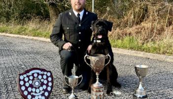 PC John Warren and PD Albert - Plymouth  (Image- D&C Police)