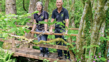 Michelle Grist and co-owner Kevin Chamberlain at Wray Valley near Lustleigh (Photo credit: Wray Valley)