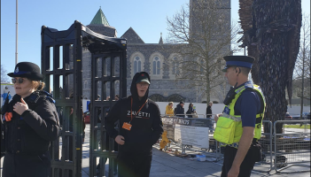 Officers demonstrated equipment designed to detect weapons (Image- D&C Police)