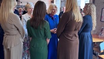 Queen Camilla visiting the Cornwall Male Ally Network