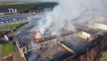 WATCH: Dramatic drone footage shows fire at &pound;10.7m Okehampton school