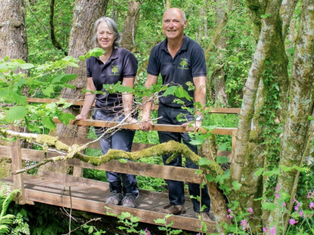 Michelle Grist and co-owner Kevin Chamberlain at Wray Valley near Lustleigh (Photo credit: Wray Valley)