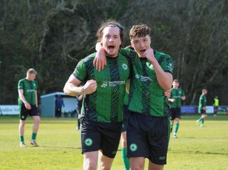 Celebrations for Ivybridge Town. Pic from Iain Mellis