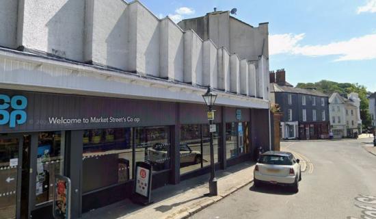 The Co-op in Market Street, Tavistock before the fire in June Image- Google Maps