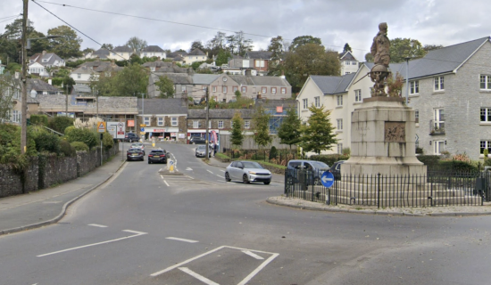 The roadworks at Drake's statue are being removed Image- Google Maps