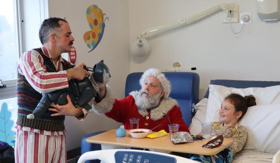 Father Christmas brings festive cheer to Derriford Hospital children
