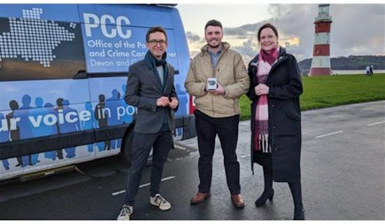 Inside Plymouth Safe Bus