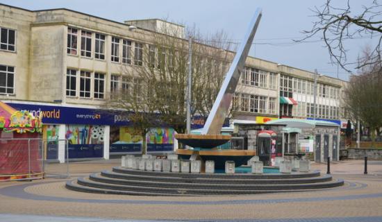 The Giant Sundial, Armada Way &copy; Copyright N Chadwick and licensed for reuse under this Creative Commons Licence.