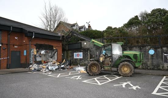 Enquiries are ongoing following a late-night ram-raid at Glen Road Co-op near Plympton (Image- D&C Police)