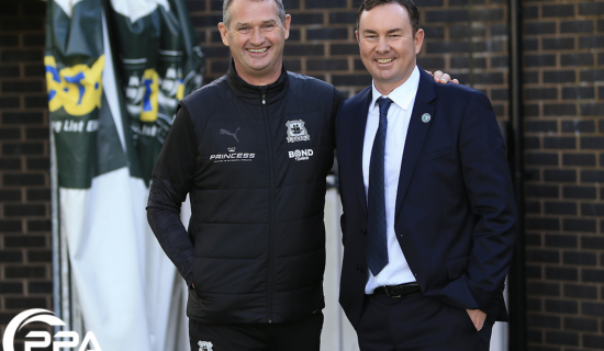 Director of Football Derek Adams with Kevin Nancekivell First team coach of Plymouth Argyle (Photo- Dave Rowntree/PPAUK)