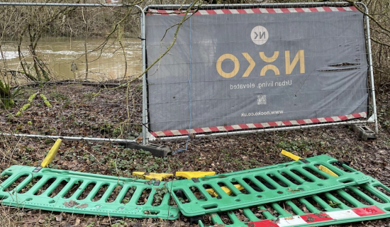 Fence panels left at Leafland in Exeter (Image submitted) Cleared for use by LDRS partners