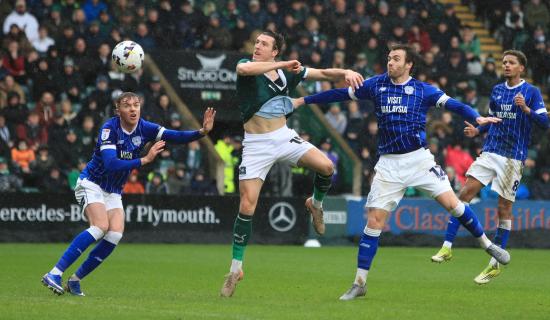 Plymouth Argyle thrash Cardiff. Pic from PPAUK