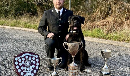 PC John Warren and PD Albert - Plymouth  (Image- D&C Police)