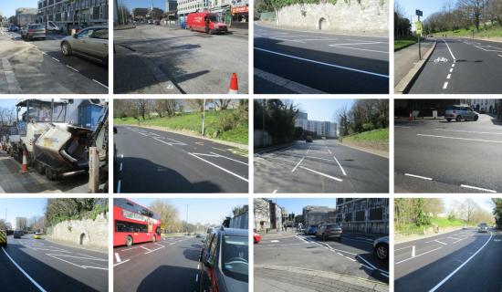 Examples of work on Plymouth roads in the last year (Image- PCC)