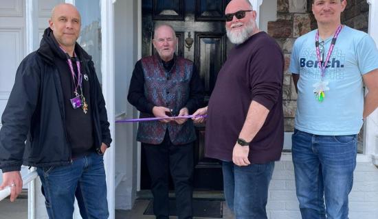 The official opening - Cllr. Chris Penberthy, Chris Coldrick- Path Chair of Trustees and Path MARS Accommodation Workers at the new property
