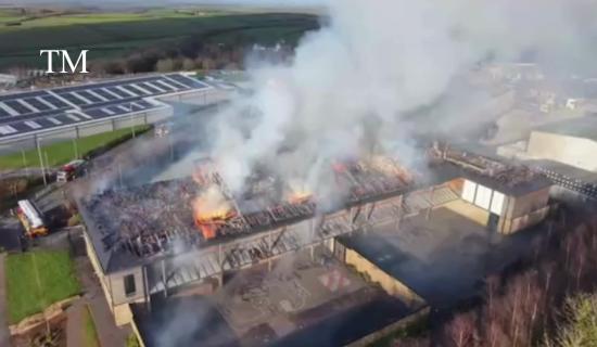 WATCH: Dramatic drone footage shows fire at &pound;10.7m Okehampton school