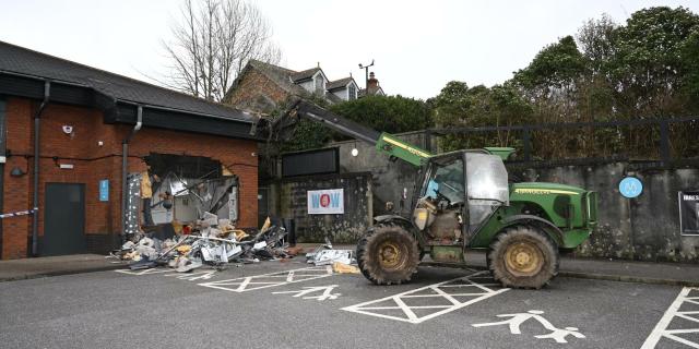 Enquiries are ongoing following a late-night ram-raid at Glen Road Co-op near Plympton (Image- D&C Police)