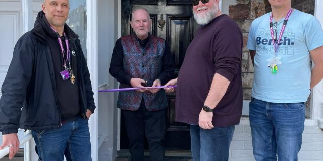 The official opening - Cllr. Chris Penberthy, Chris Coldrick- Path Chair of Trustees and Path MARS Accommodation Workers at the new property