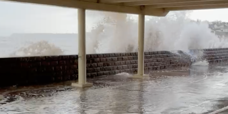 VIDEO: Waves crash over Paignton sea wall as Torbay deals with half a million pounds of weekend storm damage