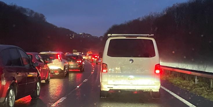 The A38 near Plymouth is facing severe westbound congestion (Image: Ella Sampson)