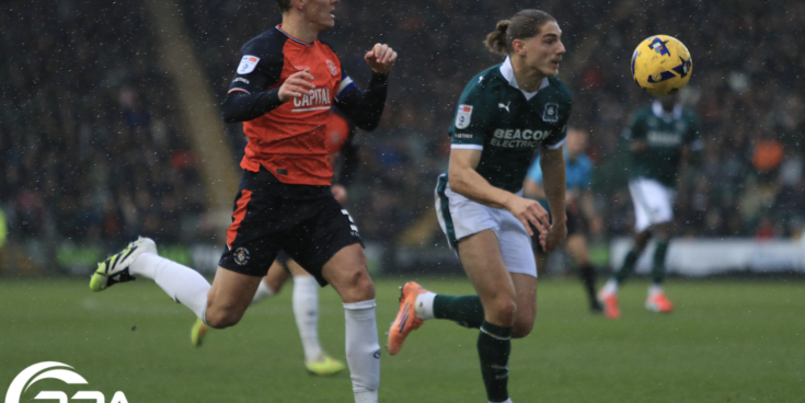 Argyle travel to Luton in fine form, having scored twelve in their last three games (Image- PPAUK)