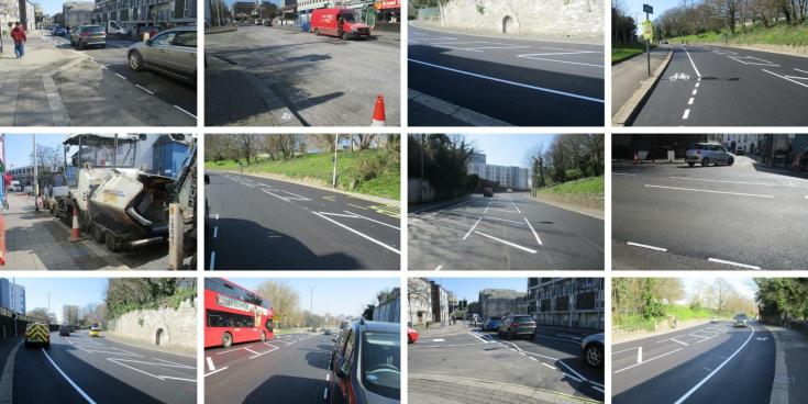 Examples of work on Plymouth roads in the last year (Image- PCC)
