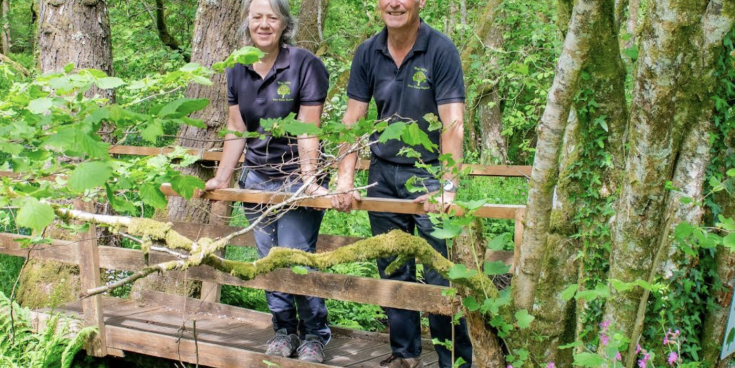 Michelle Grist and co-owner Kevin Chamberlain at Wray Valley near Lustleigh (Photo credit: Wray Valley)