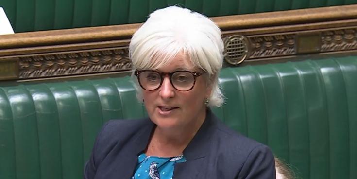 South Devon MP Caroline Voaden speaking in the House of Commons (Image courtesy-parliamentlive.tv)