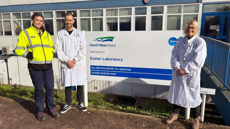 South West Water marks National Apprenticeship Week by showcasing career journeys (Pictured- Emily, Chris & Claire Credit SWW)