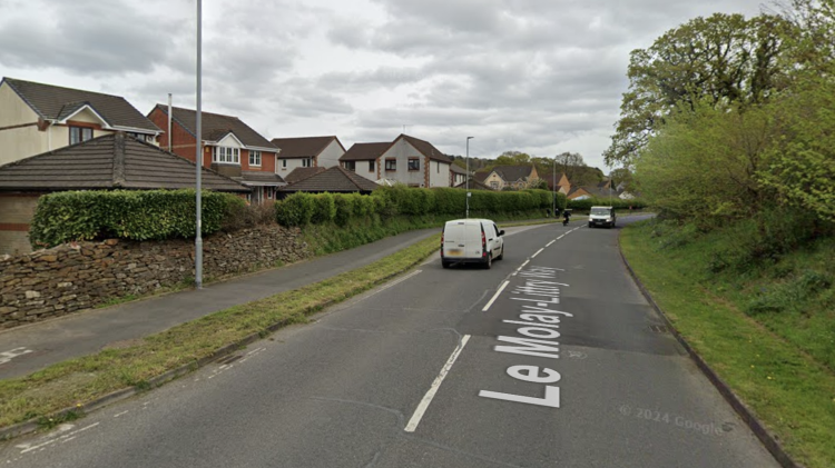 The B3344 at Le Molay Littry, Bovey Tracey (Image: Google Maps)