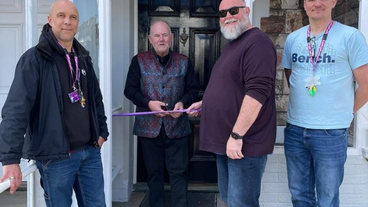 The official opening - Cllr. Chris Penberthy, Chris Coldrick- Path Chair of Trustees and Path MARS Accommodation Workers at the new property