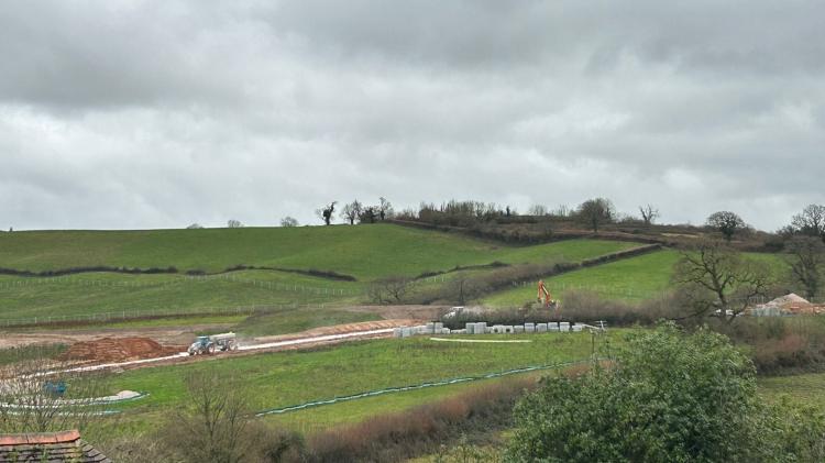 Work on the Wolborough NA3 site at Newton Abbot (Image courtesy: Newton Says No)