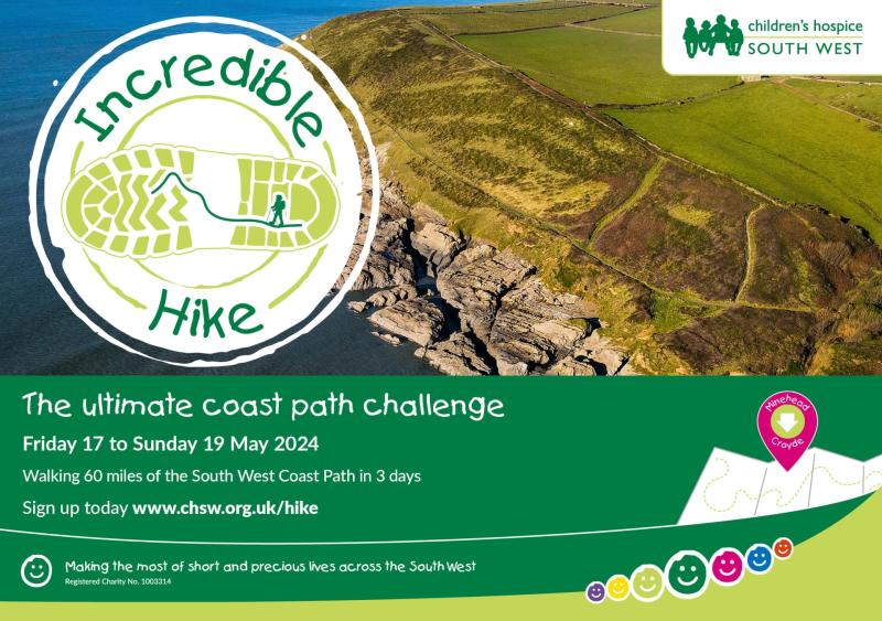 Children’s Hospice South West launches Incredible Hike coast path challenge