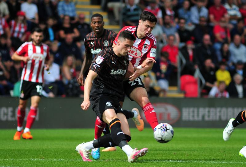 Exeter v Blackpool. Photo PPAUK