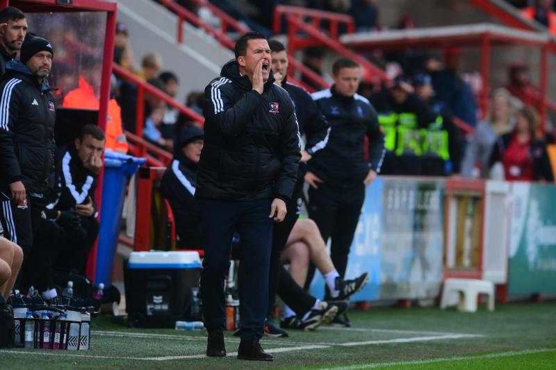 Exeter manager Gary Caldwell. Pic from PPAUK