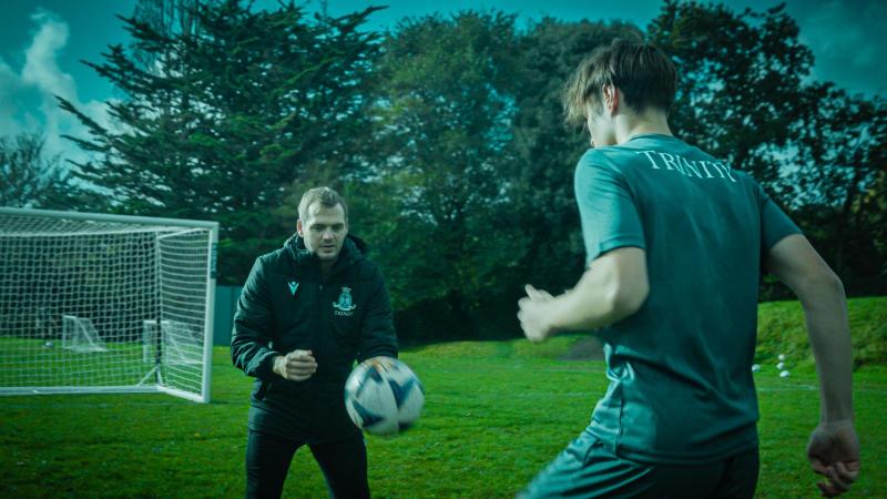 Ryan Dickson coaching at Trinity