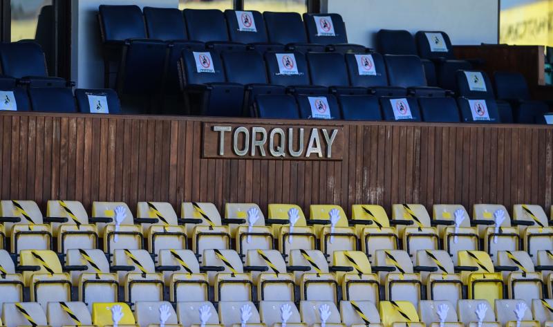 Directors Box at Plainmoor. Pic from PPAUK